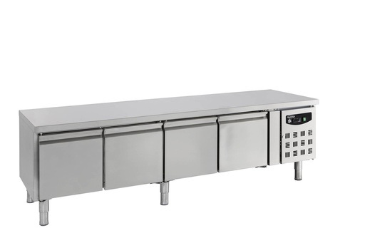 Kühltisch 650 aus Edelstahl, 2000 x 700 x 650 mm, 352 L