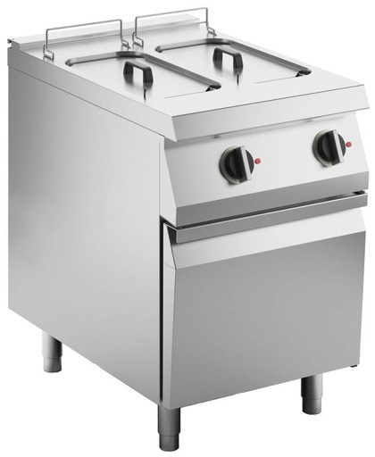 KBS Elektro-Fritteuse 2 Becken je 10 Liter Standgerät 18kW mit Hebeheizung