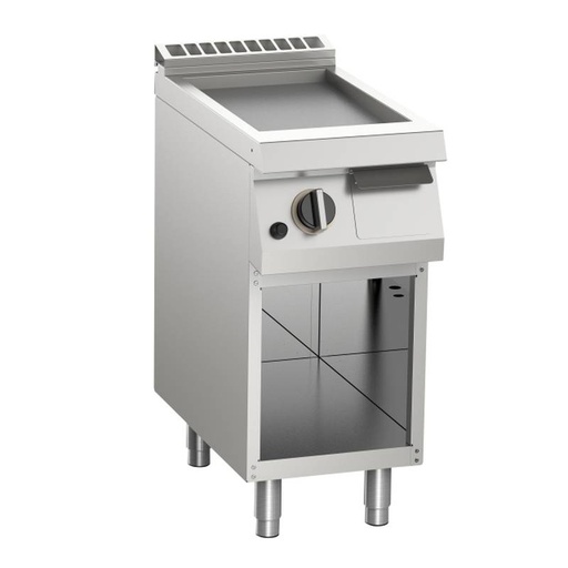 KBS Gas-Grillplatte glatt aus Edelstahl 6kW mit 1 Heizzone offener Unterbau