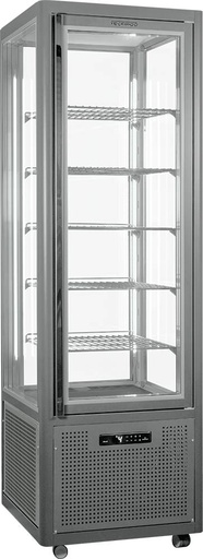KBS Panoramavitrine Snelle 360 Q LED (lichtgrau) 5 Glasablagen