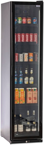 Glastürkühlschrank KBS 327 G Slim schwarz