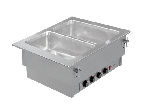KBS Einbau Bain Marie 2x GN 1/1 mit getrennt regelbaren Becken