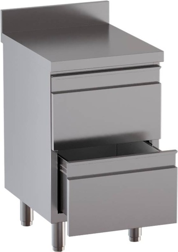 KBS Schubladenschrank 2 Schubladen BxT 50x70cm mit Aufkantung