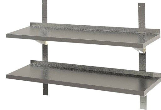 KBS Wandbord 2 Böden mit Aufkantung B 120cm x T 40cm