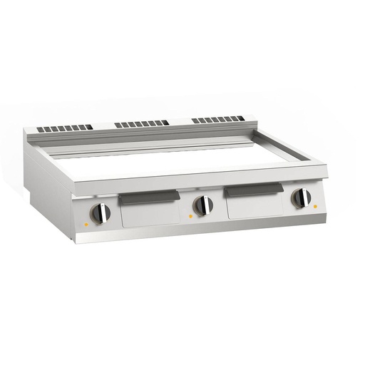 KBS Elektro-Grillplatte glatt verchromt 21 kW 3 Heizzonen, Auftischgerät