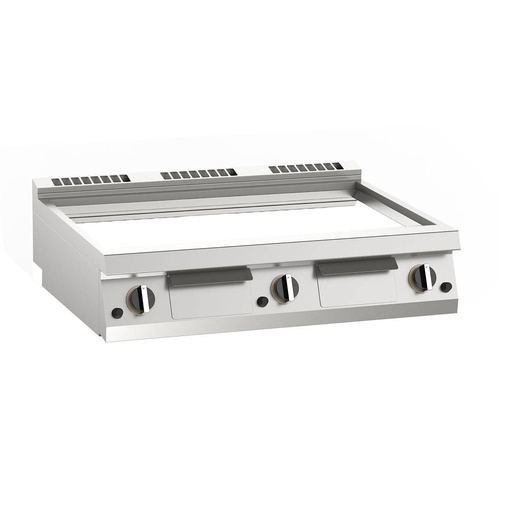 KBS Gas-Grillplatte glatt verchromt 21kW mit 3 Heizzonen, Auftischgerät