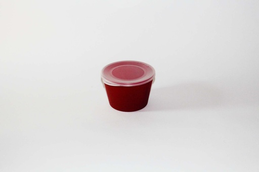 Multi Cup Ø120x80mm/480ml mit Deckel / granatrot / 48 Stk.