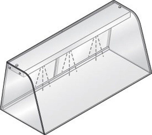 KBS Hustenschutz mit Licht GN 2/1 für Einbauwanne und Einbauplatte