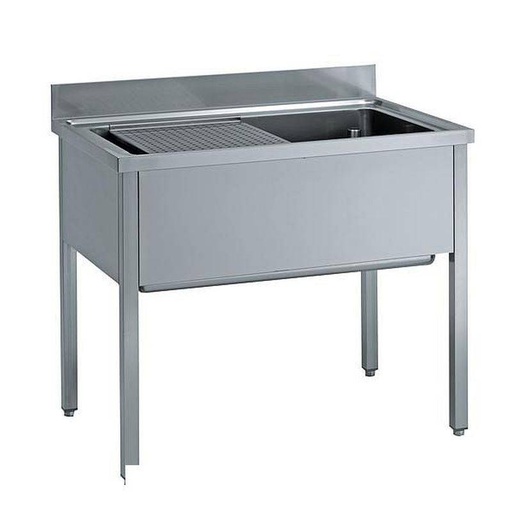 KBS Topfspüle mit Aufkantung B 160cm