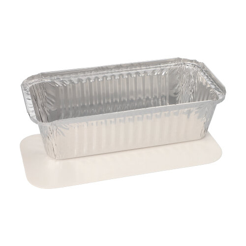 6 x 5 Schalen, Alu + Einlegedeckel, PE-beschichtet eckig 1 l 5,4 cm x 11 cm x 21,3 cm