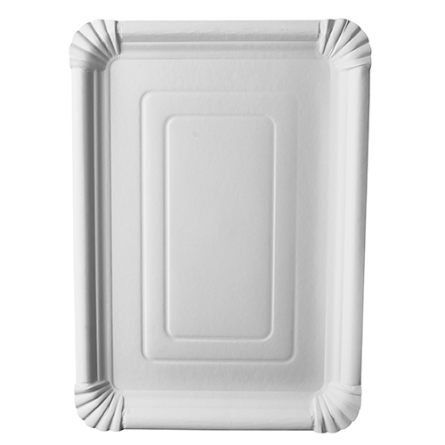 2 x 125 Teller, Pappe "pure" eckig 24 cm x 33 cm weiss