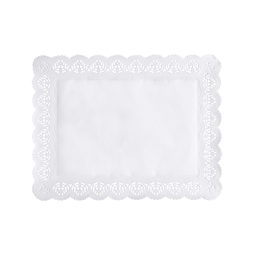 20 x 100 Spitzenpapiere eckig 34 cm x 26 cm weiss