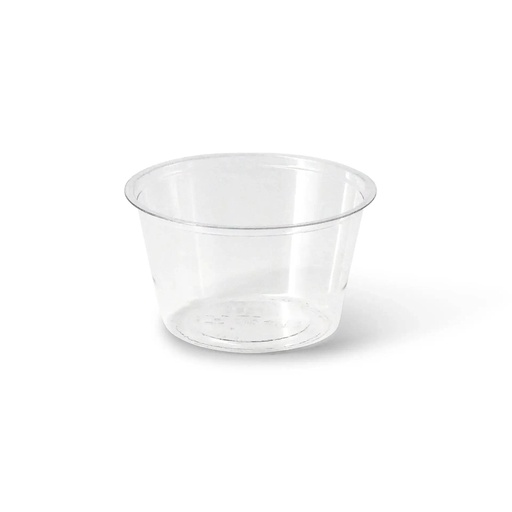 Dressingbecher rPET Ø75mm/80ml – 1000 Stück 2000 Stk. / ohne Deckel / Transparent