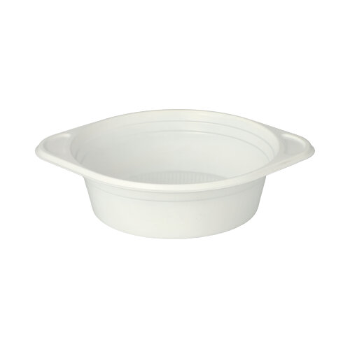 6 x 100 Suppenschalen, PP rund 500 ml Ø 15,6 cm · 4,5 cm weiss mit Anfasser