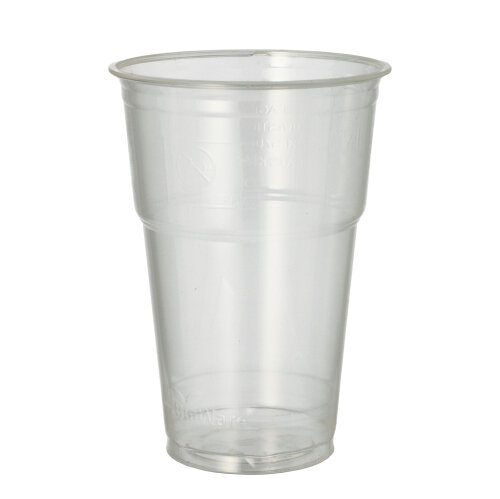70 Kaltgetränkebecher, PLA "pure" 0,4 L Ø 9,5 cm · 13,2 cm glasklar mit Schaumrand