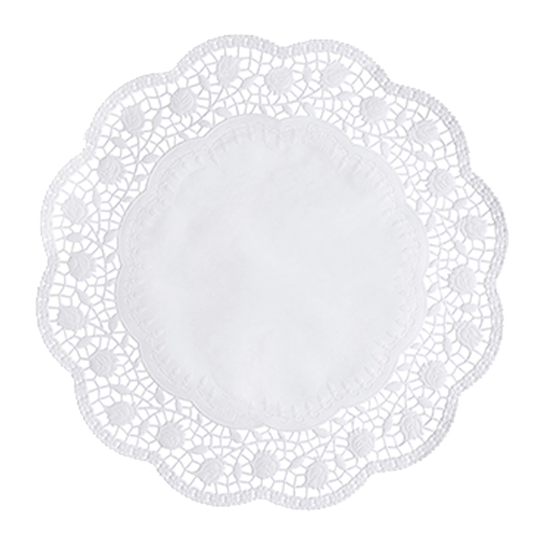 25 x 8 Tortenspitzen rund Ø 33 cm weiss