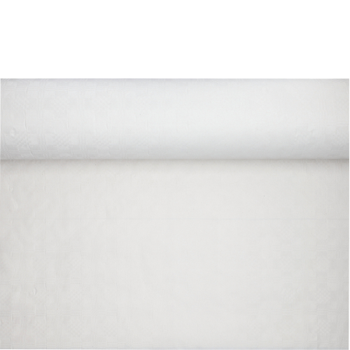 Papiertischtuch mit Damastprägung 100 m x 1,2 m weiss