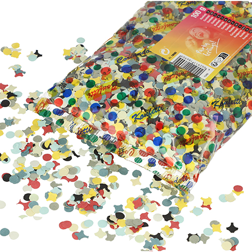 20 x Konfetti, Papier farbig sortiert 100 gr.