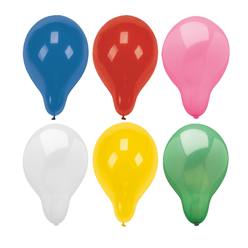 100 Luftballons rund Ø 25 cm farbig sortiert