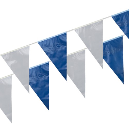 Wimpelkette, Folie 10 m blau/weiss wetterfest