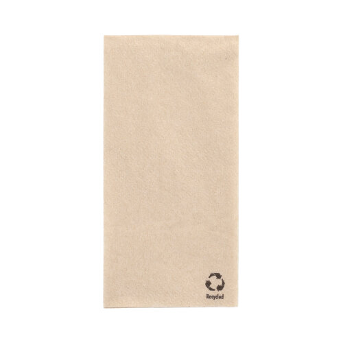 500 Servietten, 1-lagig 1/8-Falz 33 cm x 33 cm natur aus recyceltem Papier