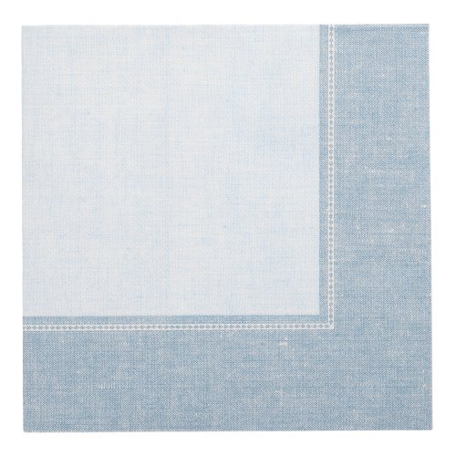 20 Servietten "ROYAL Collection" 1/4-Falz 40 cm x 40 cm arktikblau "Linum"