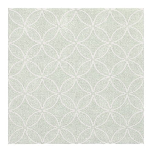 20 Servietten "ROYAL Collection" 1/4-Falz 40 cm x 40 cm jadegrün "Circle Flowers"