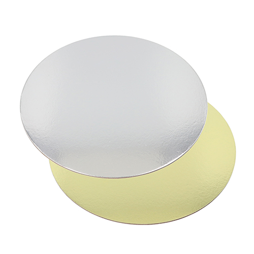 2 x 25 Tortenplatten rund Ø 28 cm · 0,3 cm gold/silber