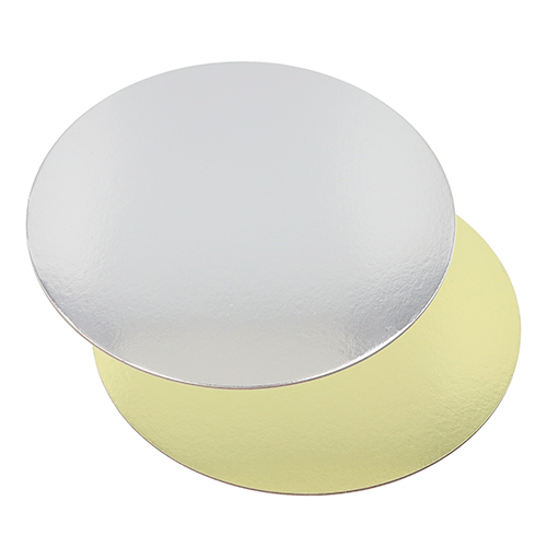 2 x 25 Tortenplatten rund Ø 30 cm · 0,3 cm gold/silber
