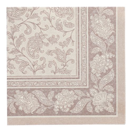 20 Servietten "ROYAL Collection" 1/4-Falz 40 cm x 40 cm mocca "Ornaments"