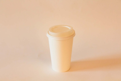 Kaffeebecher Ø90mm/300ml mit Deckel CPLA weiß / weiß / 1000 Stk.