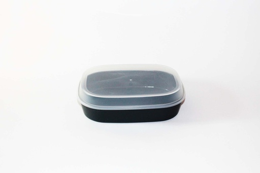 Menübox ungeteilt 236x181x47mm mit Deckel / schiefergrau / 48 Stk.