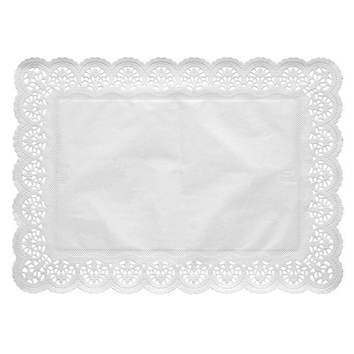 20 x 100 Spitzenpapiere eckig 53 cm x 32,5 cm weiss