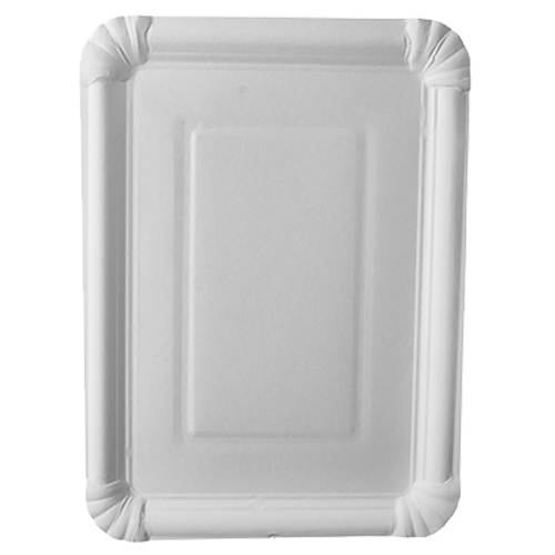 6 Teller, Pappe "pure" eckig 21,5 cm x 29 cm weiss