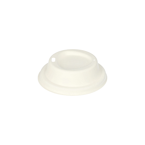 20 x 50 Dom-Deckel, Zuckerrohr "pure" rund Ø 8 cm · 2,5 cm weiss