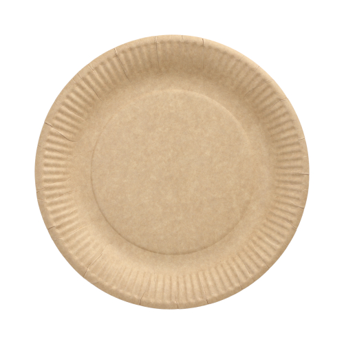 100 Teller, Pappe "pure" rund Ø 23 cm braun