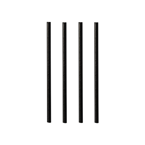 500 Cocktail Trinkhalme, Papier Ø 7 mm · 10 cm schwarz