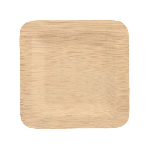 25 x 10 Teller, Bambus "pure" eckig 1,5 cm x 18 cm x 18 cm