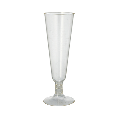 24 Stiel-Gläser für Sekt, PLA "pure" 0,1 L Ø 5,5 cm · 16,5 cm glasklar mit glasklarem Fuß
