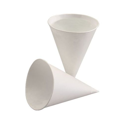 25 x 200 Spitzbecher, Zuckerrohrpapier 100 ml Ø 7 cm · 9,5 cm weiss mit Palmwachsbeschichtung