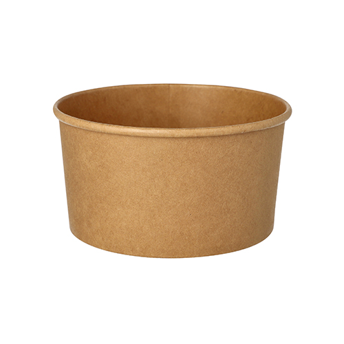 6 x 50 Salatschalen, Pappe rund 1000 ml Ø 15 cm · 7,5 cm braun