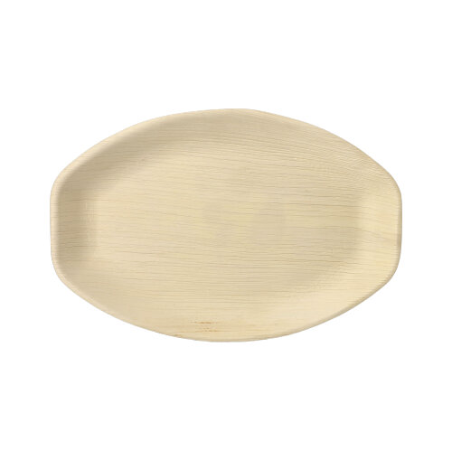 6 Tabletts, Palmblatt "pure" oval 3 cm x 29 cm x 21 cm natur