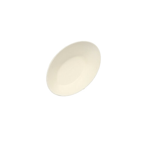10 x 50 Fingerfood - Schalen, Zuckerrohr "pure" 20 ml 2,7 cm x 5 cm x 8 cm weiss "Egg"