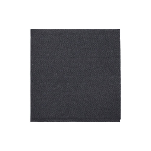 6 x 150 Servietten "DAILY Collection" 1/4-Falz 24 cm x 24 cm schwarz