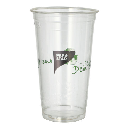 50 Trinkbecher PLA 0,5 L Ø 9,5 cm · 15,1 cm "Becher aus Mais"