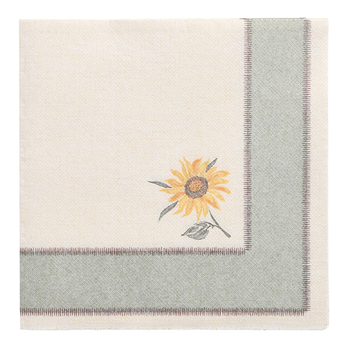 50 Servietten "ROYAL Collection" 1/4-Falz 40 cm x 40 cm "Sunflower"