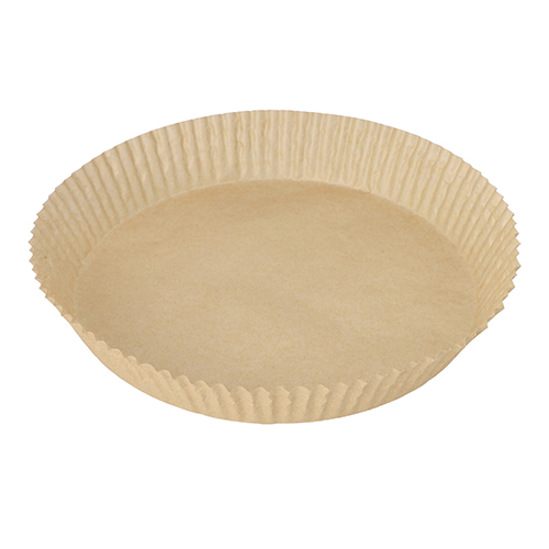 10 x 100 Backpapiere Ø 23 cm · 4,5 cm braun für Heißluftfritteusen