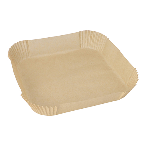 10 x 100 Backpapiere 23 cm x 23 cm x 4,5 cm braun für Heißluftfritteusen