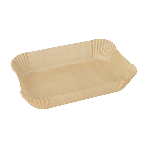10 x 100 Backpapiere 22 cm x 14 cm x 4,5 cm braun für Heißluftfritteusen