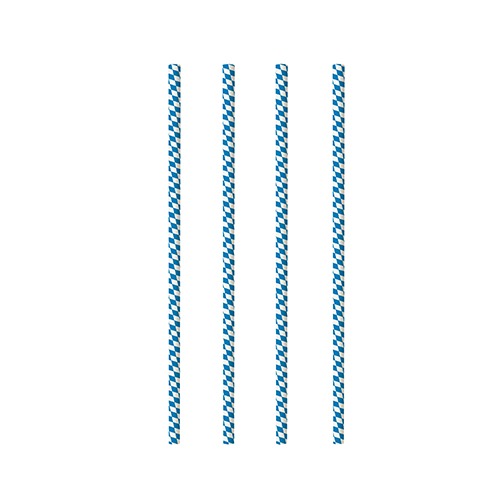 10 x 100 Trinkhalme, Papier Ø 6 mm · 20 cm "Bayrisch Blau"